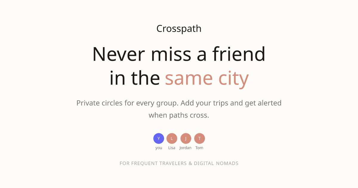 Travel Overlap Alerts for Friends